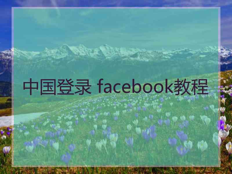 中国登录 facebook教程